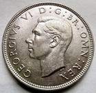 1937 Great Britain Two Shillings Florin Au unc 50  Silver British George Vi Coin
