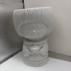 Vintage White Ceramic Figural Planter 5    Tall 