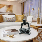Thinker Statue Reading Women Figurine Abstract Art Sculpture Home Decor Modern B