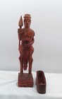 10 5  Handcarved African Tribal Fertility Art Sculpture Nude Man Spear Phallic