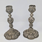 Late Georgian Pair  Sheffield Silver Plated Candlesticks 8 Inch  prsp 
