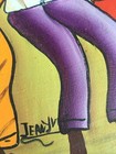 Beautiful  Colorful Haitian Painting On Canvas Signed Jean Yves   25   x17   