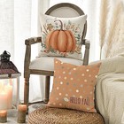 Fall Pumpkin Polka Dot Pillow Covers 18x18 Inch 18  X 18   pack Of 4  Orange