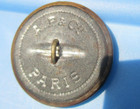 Antique French Mop Shell Button Brass Overlay Facet Steel Pierced Star Paris