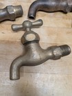 Lot Of 7 Antique Vintage Brass Water Spigots Faucet Steampunk Handles Industrial