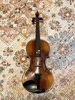 Interesting Antique Old Vintage Violin 4 4 Inlaid Mother Of Pearl And Abalone