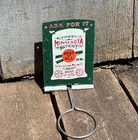 1930s Old Minnesota Patent Flour   St Cloud Metal Litho Broom Holder Sign