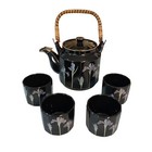 Otagiri China Tea Set Blue Iris Pattern Made In Japan Teapot W  Lid   4 Cups