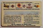 Vintage Sunoco Credit Charge Travel Card Expired 1976  Gas Station  Sun Oil Co 