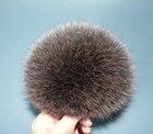 Real Fur Pom Pom  Mocha Brown Pompom For Hat  Furry Ball For Beanies