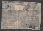 Nepal 1954 1rs Red Map 12p   1r Boy King Combination On 50r Stampaper