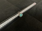 Vintage Turquoise Stone Ring Rope Bezel Southwestern Style Possible Sterling Sil
