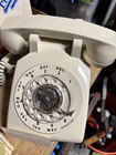 Vintage 1980 s Itt Cream  Rotary Desk Telephone Tested Unused Condition Almond