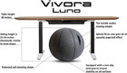 Luno Ergonomic Sitting Ball Chair Felt 22-24 Inch Home Office Yoga Balance