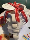 Rae Dunn Artisan By Magenta Snowman Christmas 4pc Nesting Ceramic Cups