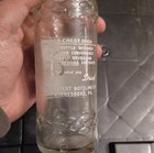 Sun Crest Soda Bottle Clear Embossed Glass Barnesboro Pa Vintage Collectible