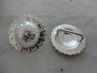Pair Kansas Conchos Hansen Western Gear Silver Plate Horse Tack Bridle Loop Back