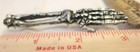 Skeleton Arm hand Pin Vintage Collectible Old Biker Vest Pinback Skull Bone