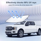 Windshield Sun Shade For 2015-2020 Ford F150 Accessories Foldable Front Windo   