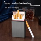 2 Pack Cigarette Case Holder For 100mm King Size Cigarettes Black Silver Metal