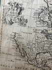 1764 Antique Map North America California Great South Sea Salmon Engraving Mount