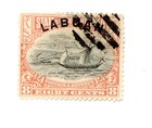 Labuan 1890s Overprint Pictorials Used Lot  7  Borneo Colony