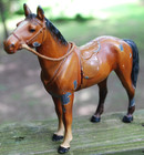 Antique Hubley Heavy Cast Iron Metal Horse Toy Figurine 6 25  Buckskin W Reins