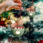 Gingerbread Christmas Ornament  Gingerbread Lovers Tea Cup Xmas Ornament Gift
