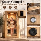 1 Person Infrared Sauna Indoor Home Spa 1020w Far Infrared Heat Bluetooth Led