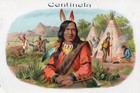 Ex Rare Old Original Centinela Sample Cigar Label - First Americans - Buffalo