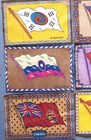 Old Tobacco Felt Flags Lot Corea Cuba China Canada Costa Rica Chili Columbia    