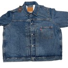 Levi Premium Type 1 Trucker Jacket Blue  Stone Wash Size Xxl