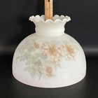 Vintage 10  Fitter Light Floral Hurricane Oil Or Electric Glass Dome Lamp Shade