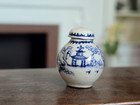 Dollhouse Miniature Artisan Mary Dudley Cowles Porcelain Ginger Jar Signed 1 12