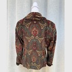 1990 Ralph Lauren Paisley Colorful Floral Double Breasted Velvet  Blazer
