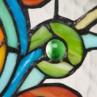 Blue Fleur De Lis Stained Glass Pub Window Panel
