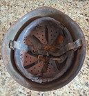 Original Wwii Ww2 Italian M33 Steel Helmet With Liner And Chin Strap - Size 56