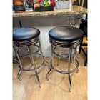 Trinity Heavy Duty 30 Inch Backless Swivel Bar Stool Black Set Of 2 Very Good
