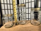 3 Replacement Gold Lids For Golden Harvest Square Canister Jars-lids Only