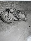 Vtg Military Real Photos Lot Of 2 1940   s Indian Motorcycle Accident Kansas