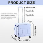 Folding Utility Cart Portable Rolling Crate Handcart With Durable Heavy Duty