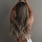 Bridal Rhinestone Hair Chain Wedding Headpiece Boho Layered Hair Accessory