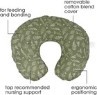Boppy Nursing Pillow Original Support  Green Ferns