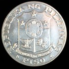 Philippines 1 Piso 1969 - Silver  900 - Emilio Aguinaldo - Lot  3