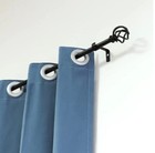 2 Pack Decorative Window Curtain Rod With Brackets 48-84  Black Matte 