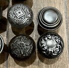Mixed Lot Of 10 Vintage Ornate Victorian Cast Iron Metal Door Knobs