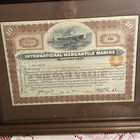 Int l Mercantile Marine Company Stock 1920 s Framed - Titanic History         