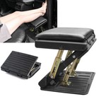 4-level Height Adjustable Footstool Pvc Leather Soft Foot Rest Pad Ottoman Stool