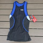 Tyr Men Black blue Tri Triathlon Tank    7 In Padded Short Competitor Sz Xs New