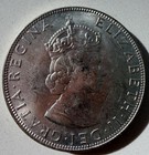 Bermuda 1964 One Crown Silver Coin Queen Elizabeth Ii - Nice Original